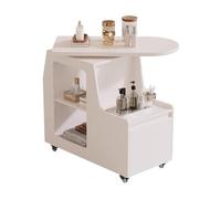 MegLob Carrello Di Carrello Di Bellezza Di Bellezza, Il Carrello Per Salone Di Utilità Pesante Rotabile, Carrello Per Carrello Estetista A Rotolamento Compatto,White 40x70x75cm