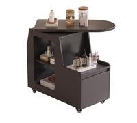 MegLob Carrello Di Carrello Di Bellezza Di Bellezza, Il Carrello Per Salone Di Utilità Pesante Rotabile, Carrello Per Carrello Estetista A Rotolamento Compatto,Black 40x80x75cm