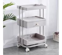 MegLob Carrello Mobile Per Salone Di Bellezza, Carrello Portautensili Per Salone Di Bellezza, Carrello Professionale Per Salone Con Blocco, Carrello Per Estetista A 3 Ripiani,White pro
