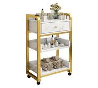 MegLob Carrello Moderno Per Carrello Per Salone Di Bellezza, Organizzatore Di Stoccaggio in Metallo Con Ruote Per Resort Di Salone E Spa, Stazione Di Lavoro Del Salone Con Ruote,Marble b