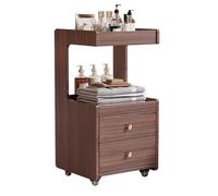MegLob Carrello Per Salone Di Bellezza, Carrello Multiuso Per Salone, Supporto Portautensili Per Estetista Con Ruote, Carrello Multiuso Per Estetica, Postazione Di Lavoro Mobile Per Salone,Walnut
