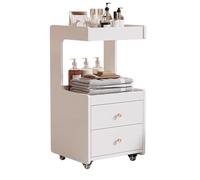 MegLob Carrello Per Salone Di Bellezza, Carrello Multiuso Per Salone, Supporto Portautensili Per Estetista Con Ruote, Carrello Multiuso Per Estetica, Postazione Di Lavoro Mobile Per Salone,White a