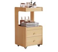MegLob Carrello Per Salone Di Bellezza, Carrello Per Estetista Professionale Con Ruote, Carrello Per Postazione Di Lavoro Mobile Per Estetista, Carrello Portautensili Per Estetista,Wood color
