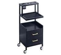 MegLob Carrello Per Salone Per Capelli, Carrello Per Saloni Di Utilità Multifunzionale, Carrello Estetista Per Spa E Barbiere, Carrello Per Il Viso Mobile A Più Livelli,Black a