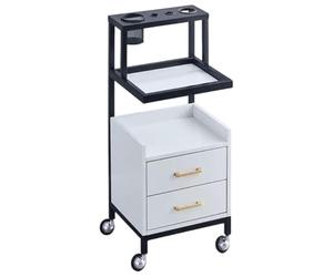 MegLob Carrello Per Salone Per Capelli, Carrello Per Saloni Di Utilità Multifunzionale, Carrello Estetista Per Spa E Barbiere, Carrello Per Il Viso Mobile A Più Livelli,Black b