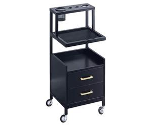 MegLob Carrello Per Salone Per Capelli, Carrello Per Saloni Di Utilità Multifunzionale, Carrello Estetista Per Spa E Barbiere, Carrello Per Il Viso Mobile A Più Livelli,Black a