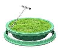 MegLob Coperchio di Coperchio Invisibile del Coperchio della Fossa Settica, Coprione E Telaio Affondato di Giardino, Copertura del Canotta Settica Rotonda Privata per La Casa,40cm/15.7in