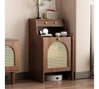 MegLob Dexule Mobile Porta Aspirapolvere Robot, Stazione Base E Credenza Per Robot Aspirapolvere Multifunzione, Scaffale Pulitore Con Ruote Invisibili, Per Soggiorno,Walnut 45cm width