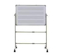MegLob Lavagna Mobile Per Staff Musicale, Pentagramma Magnetico Cancellabile A Secco Foderato, Lavagna Per Staff Musicale A Doppia Faccia Con Rotazione, Angolo E Altezza Regolabili,90 * 120cm