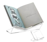 MegLob Libreria/Espositore in Acrilico Trasparente Con Ripiano; Supporto Verticale in Stile Cavalletto Per Libri E Spartiti; Adatto Per Esporre Libri, Spartiti, Opere D'arte E CD,Bianca