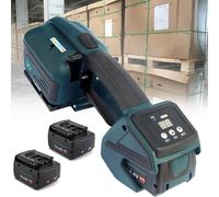 MegLob Macchina Imballatrice Elettrica Automatica, Tenditore Con Display Digitale 3200N, Pressa Per Balle Da Magazzino Portatile Per Scatole Da Imballaggio, Con Batteria Da 4000 Mah,1 battery