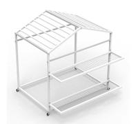 MegLob Porta del Tappetino da Yoga Mobile, Rack di Stoccaggio di Tappetini da Yoga, Carrello Organizzatore di Tappetino da Yoga A Grande capacità per Studio di Yoga,White PRO for 15 Mats