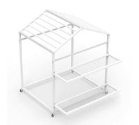 MegLob Porta del Tappetino da Yoga Mobile, Rack di Stoccaggio di Tappetini da Yoga, Carrello Organizzatore di Tappetino da Yoga A Grande capacità per Studio di Yoga,White PRO for 13 Mats