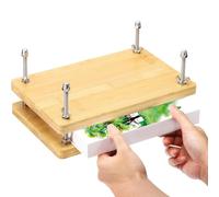 MegLob Pressa Per Libri in Bambù, Appiattitrice Per Fiori Fai-Da-Te Fatta A Mano in Classe Per Bambini, Macchina Per Carta Ergonomica Per Rilegatura Di Libri, Appiattitrice Per Fatture