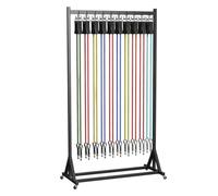 MegLob Rastrelliere per Corde da Salto per scuole, Supporti per Attrezzature Sportive a Quattro Ruote, carrelli portaoggetti mobili per palestre e Uso Commerciale, scaffalature Portatili,BB