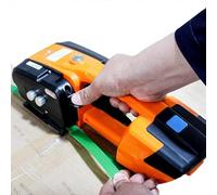 MegLob Reggiatrice Automatica, Reggiatrice Elettrica Solida, Tenditore Portatile Per Imballaggi Con Fascetta PP/PET, Pressa Per Balle Elettrica Digitale Per PP/PET,1 battery