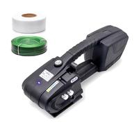 MegLob Reggiatrice Elettrica Automatica, Reggiatrice Portatile, Reggiatrice Portatile Per Nastri in PP E PET, Pressa Per Imballaggi Per Pallet Con Scatola Di Fusione A Caldo,2 batteries