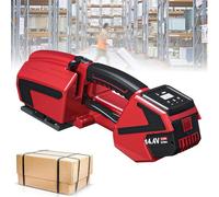 MegLob Reggiatrice Elettrica, Utensile Per Reggiatura Automatico Alimentato A Batteria Da 4000 Mah, Macchina Per Reggiatura Per Imballaggio Ad Alta Velocità Da 3200 N,One battery