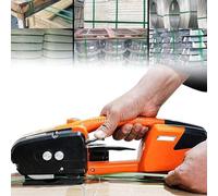 MegLob Solida Reggiatrice Automatica, Reggiatrice Elettrica Portatile Per Reggette in PP PET, Reggiatrice Automatica, Kit Tenditore Automatico Per Reggiatura,Two batteries