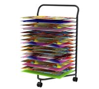 MegLob Stendibiancheria Per Aule E Studi D'arte, Con 16 Ripiani Rimovibili, Organizer Per L'archiviazione Di Opere D'arte, Stendibiancheria Per L'archiviazione Di Opere D'arte E Dipinti in Studio