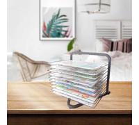 MegLob Stendibiancheria Per Aule, Scaffale Da Tavolo Per Riporre Tele Artistiche Per Studio D'arte, Organizer Compatto Per Riporre Opere D'arte E Ripiano Per Asciugare I Dipinti