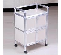 MegLob Utility Salon Trolley Con Ruote, Carrello Da Laboratorio Per Salone Di Bellezza, Carrello Del Carrello Salone Con 4 Porte Del Gabinetto, Stazione Di Lavoro Da Tavolo Per Tatuaggi,Bianca