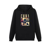 MEgLobHQ Emma Watson Collage Men Sweatshirts Graphic Mens Cotton Casual Black Hoodies XL