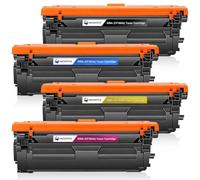 MEGOFFICE Toner 508A (con chip) compatibile con toner HP 508A CF360A, confezione da 4