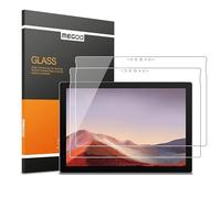 MEGOO [2Pezzi] Pellicola protettiva Surface Pro 7/Pro 7 Plus, vetro ultra chiaro/ad alta risposta/temprato 12.3 pollici (versione 2020)