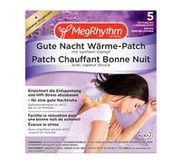 MegRhythm Toppa termica buona notte - Contenuto: 5 cerotti riscaldanti per il collo, rilassamento e aiuta ad alleviare lo stress, con profumo di lavanda