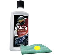 meguiar' S Plastx plastica trasparente Cleaner & Polish (283,5 gram) Bundle, con panno in microfibra e schiuma (3 pezzi)