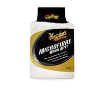 MEGUIAR'S Microfibre Wash Mitt, Guanto in Microfibra, Bianco - per Lavaggio Delicato di Auto e Moto, Anti-graffio e Anti-aloni, Lavabile e Riutilizzabile, X3002EU