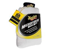 Meguiar's Microfibre Wash Mitt, Guanto in Microfibra, Bianco - per Lavaggio Delicato di Auto e Moto, Anti-graffio e Anti-aloni, Lavabile e Riutilizzabile, X3002EU