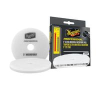 Meguiar's Professional Tampone Microfibra Lucidatura Bianco 134mm - 2 Pezzi | Per Roto-Orbitali a Doppia Azione, Rimuove Graffi e Difetti Gravi Senza Swirl, Lavabile e Riutilizzabile - M5MFP2EU