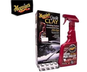 Meguiars - Quik Clay Starter Kit - Quick Detailer 473ml & Clay Barra 80g - G1116