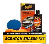 Meguiar's Quik - Kit per cancellare i graffi dell'auto, rimuove le imperfezioni, include Meguiar's ScratchX, cuscinetto per trapano e asciugamano in microfibra