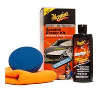 Meguiar's Quik - Kit per cancellare i graffi dell'auto, rimuove le imperfezioni, include Meguiar's ScratchX, cuscinetto per trapano e asciugamano in microfibra