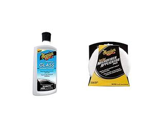 MEGUIAR'SMeguair'S Polish Composto G8408Eu Perfect Clarity, in Vetro 236 ml & X3080Eu Dischi in Microfibra Tondi, Bianco, Diametro 10Cm Ca
