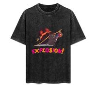 Megumin T Konosuba Chomusuke Explosion Awesome 100% Cotton Tee Male Graphic Short Sleeve Tshirt XL T-Shirt Black M