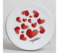 megusta! 12 coperchi di ricambio per megusta! barattoli da 300 ml + 500 ml | motivo a cuore | Ø 90 mm | alluminio inossidabile