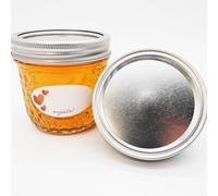 megusta® 12 coperchi per barattoli megusta da 300/500 ml, colore argento | Coperchio di ricambio in due pezzi per una facile apertura, diametro 90 mm. Non adatto per tradizionali barattoli twist-off