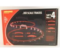 MEHANO F104 Set Ampliamento Tracciato 8 Binari Curvi/Dritti 52pz H0/1:87