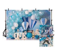 MEHOFOND 2,1 x 1,5 m Blue Boy 1st Birthday Fotografia Fondali Palloncini Orso Bambino Avventura Sfondo Festa Bambini Decorazione Banner Fotografo Neonato Puntelli Fotografico Studio