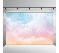 MEHOFOND 2,1 x 1,5 m colorato nuvola arcobaleno studio fotografico sfondo ritratto puntelli per bambini decorazioni per feste di compleanno baby shower fotografia sfondo banner per torta forniture da