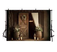 MEHOFOND 2,1 x 1,5 m Western Country Fotografia Sfondo Casa in legno Fiori Sfondo Adulto Bambino Ritratto Matrimonio Compleanno Festa di Famiglia Vacanze Decorazione Banner Studio Puntelli
