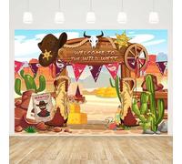 MEHOFOND 2,1 x 1,5 m Western Cowboy Party Decoration Welcome to The Wild West Fondale fotografico sfondo e tema cowboy occidentale appeso vortici laminati vortici