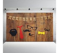Mehofoto 2,1 x 1,5 m vinile legno sfondo sfondo rosso cravatta per padre fondali per foto Happy FATHER' S DAY Theme photo booth puntelli