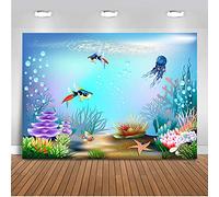 Mehofoto Fish Tank fondale 2,1 x 1,5 m tessuto acquario Undersea creature foto sfondo senza grinze fotografia sfondo