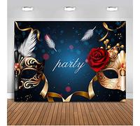 Mehofoto masquerade foto fondale 2,1 x 1,5 m tessuto nero e oro party Mask photo booth Backdrop Customized Seamless studio fotografico puntelli