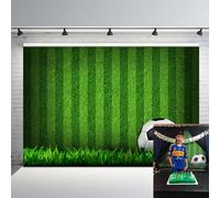 MEHOFOTO Soccer Boy Festa di Compleanno Foto Studio Sfondo Banner Campo Calcio Bambino Baby Shower Party Decorazione Sfondale per Fotografia 2,1 x 1,5 m